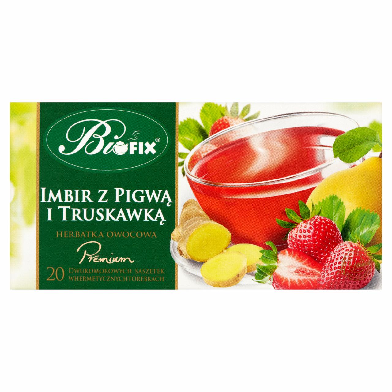 Photo - Bifix Premium Ginger with Quince and Strawberry Fruit Tea 40 g (20 x 2 g)