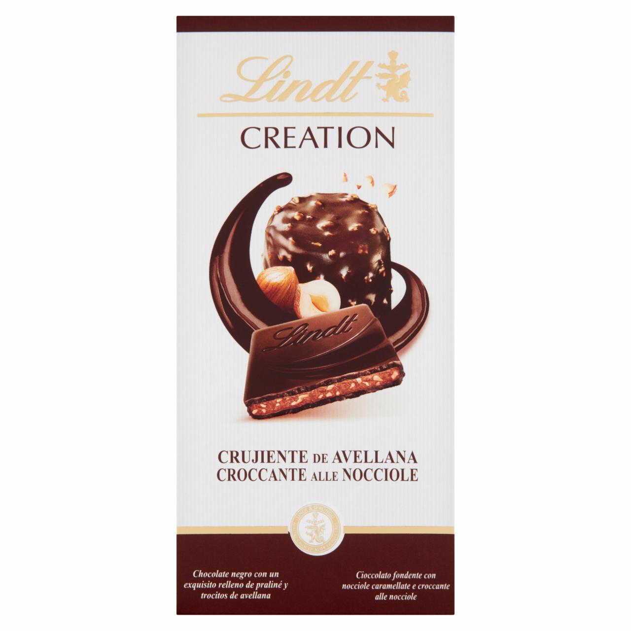 Photo - Lindt Creation Dark Chocolate with Almond-Nut Praline and Hazelnut Pieces 150 g
