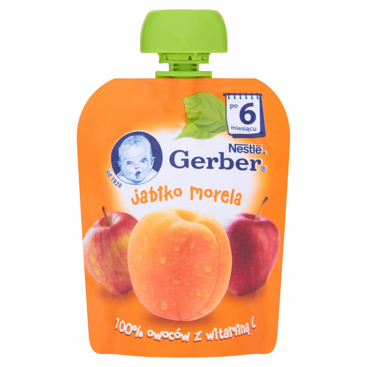 Photo - Gerber Apple Apricot for Infants after 6. Months Onwards Dessert 90 g