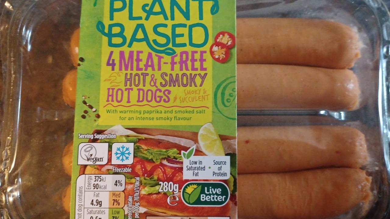 Photo - Plant Based 4 Meat-free hot & smoky Hot Dogs