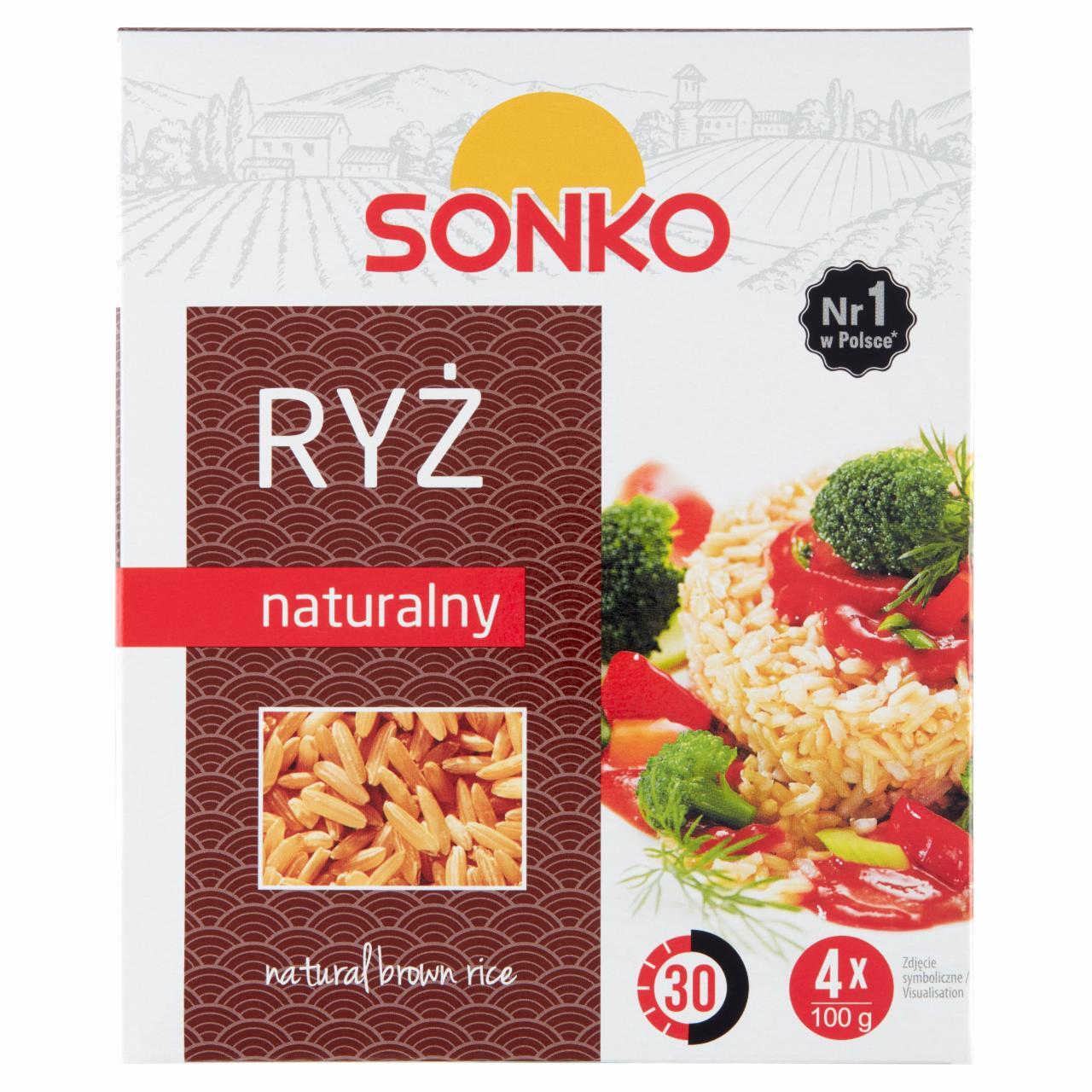 Photo - Sonko Natural Brown Rice 400 g (4 x 100 g)