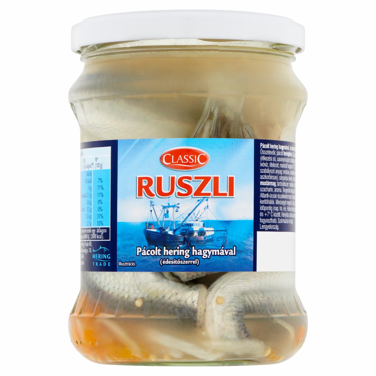 Photo - Classic Ruszli Marinated Herring with Onion and Sweetener 400 g