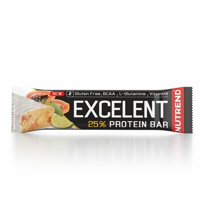 Photo - Excelent 25% protein bar flavour lime with papaya with yoghurt coating Nutrend