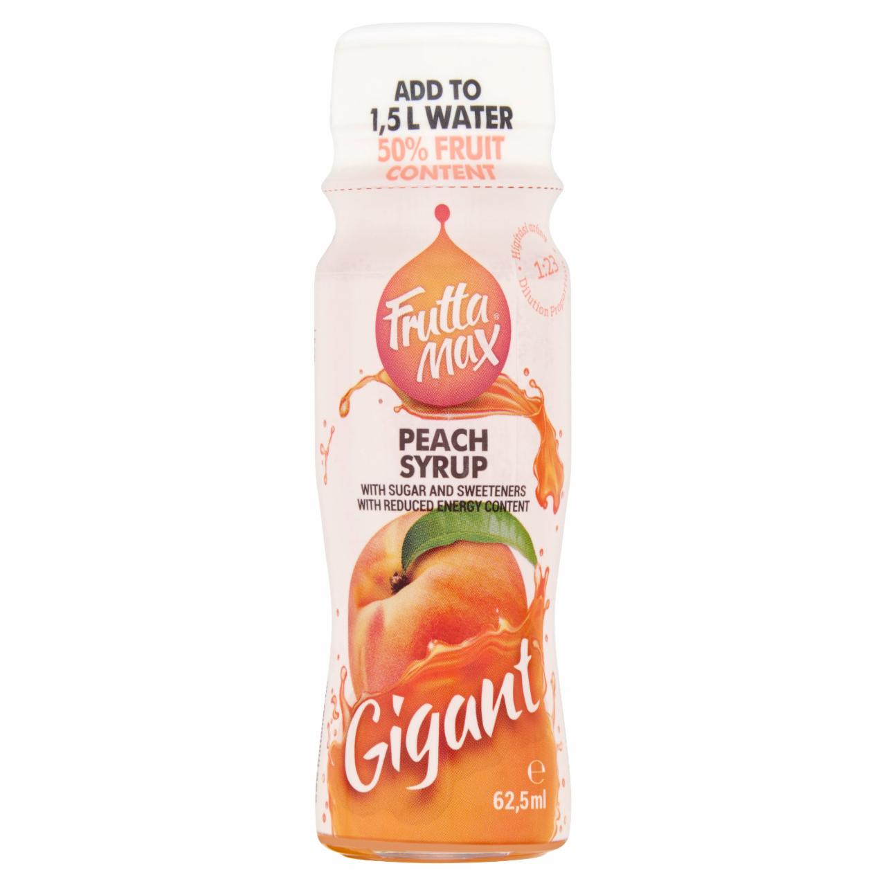 Photo - FruttaMax Gigant Low-Energy Peach Fruit Syrup 62,5 ml