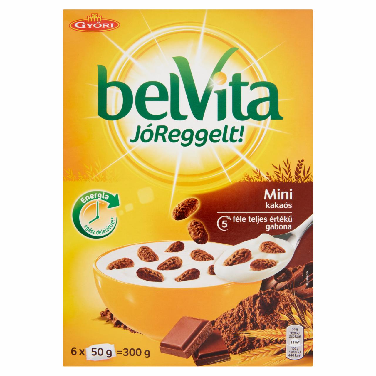 Photo - belVita JóReggelt! Mini Cocoa Biscuits with Chocolate Pieces and Cereals 6 x 50 g