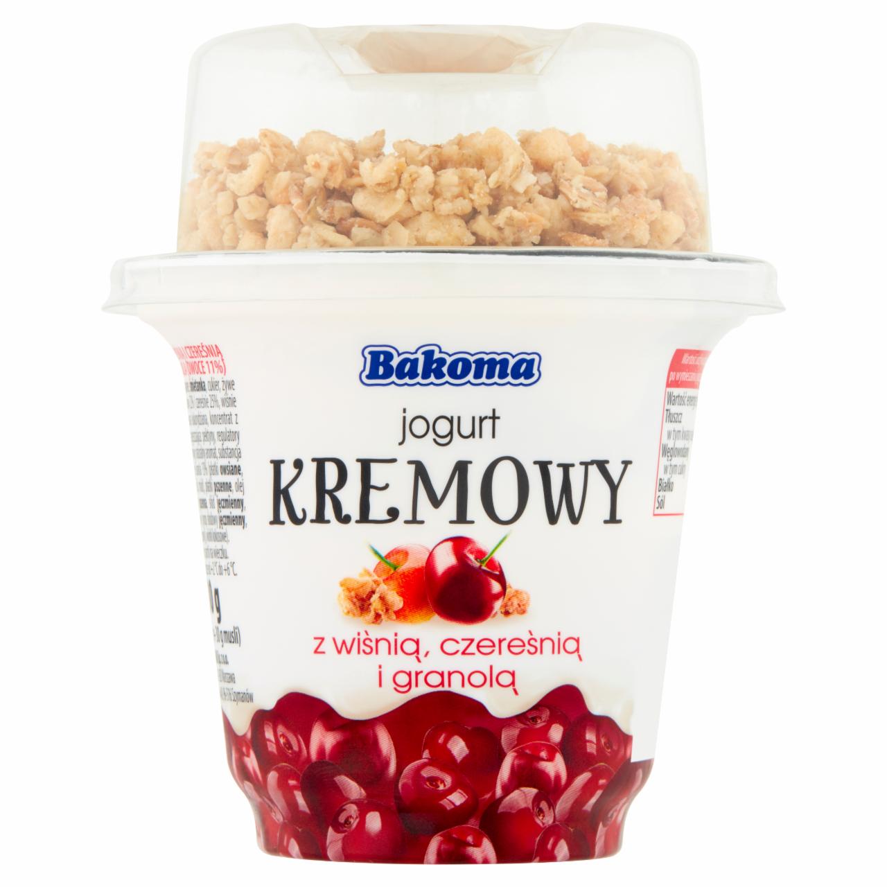 Photo - Bakoma Creamy Yoghurt with Cherry and Granola 230 g