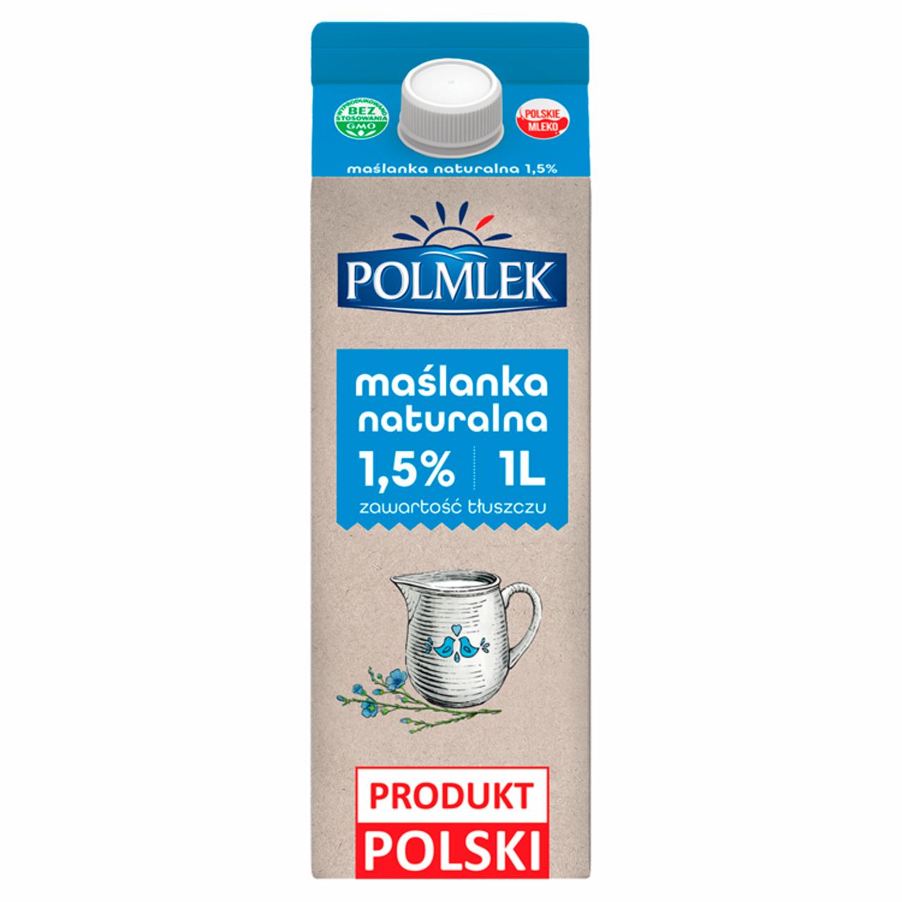 Photo - Polmlek Natural Buttermilk 1.5% 1 L
