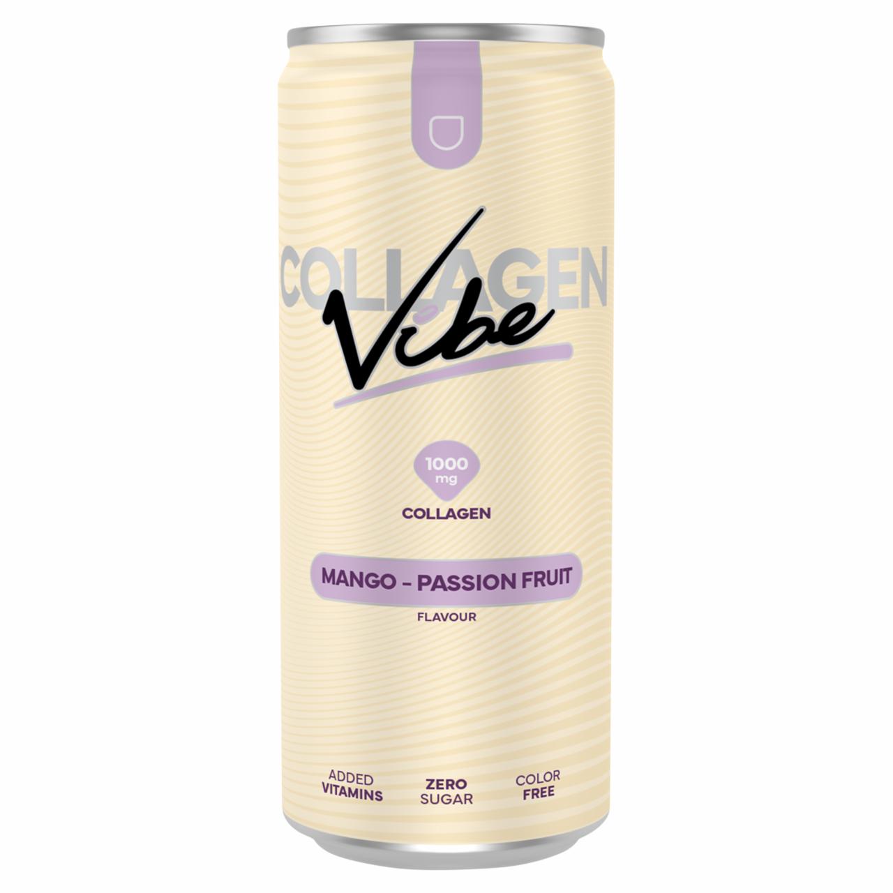 Photo - Collgen Vibe Mango&Passion Fruit Flavoured Carbonated Soft Drink with Collagen and Sweeteners 330 ml