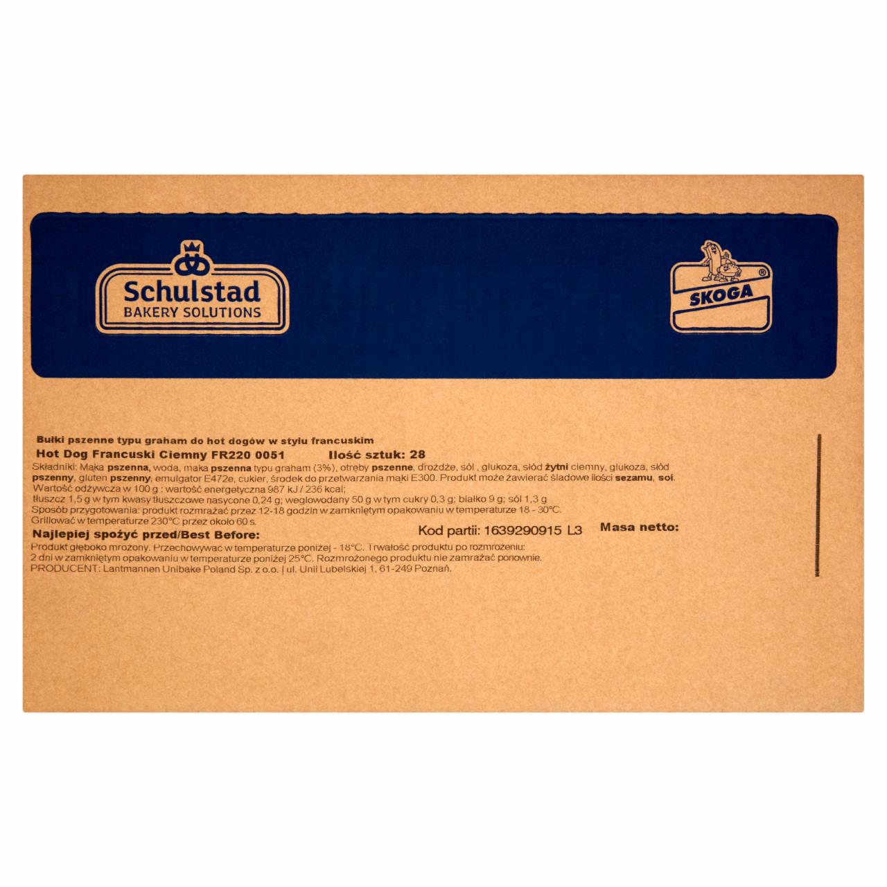 Photo - Schulstad Bakery Solutions Hot Dog French Dark Wheat Roll 3,08 kg (28 Pieces)