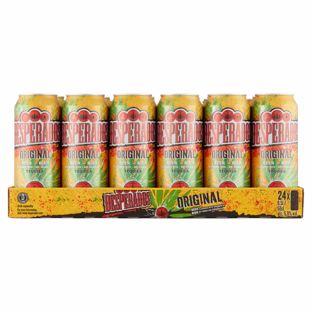 Photo - Desperados Tequila Flavoured Lager Beer Speciality 5,9% 24 x 0,5 l Tray