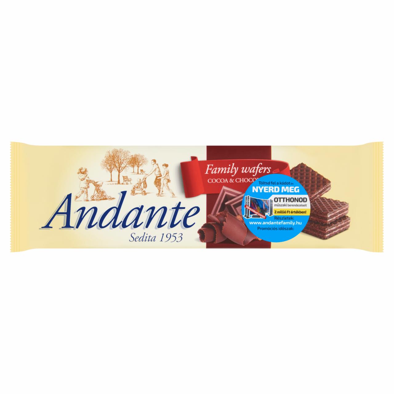 Photo - Andante Crispy Wafers with Cocoa-Chocolate Cream Filling 130 g