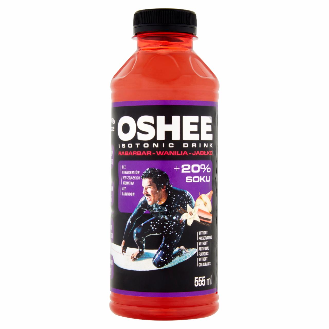Photo - Oshee Rhubarb-Vanilla-Apple Flavour Non-carbonated Isotonic Drink 555 ml