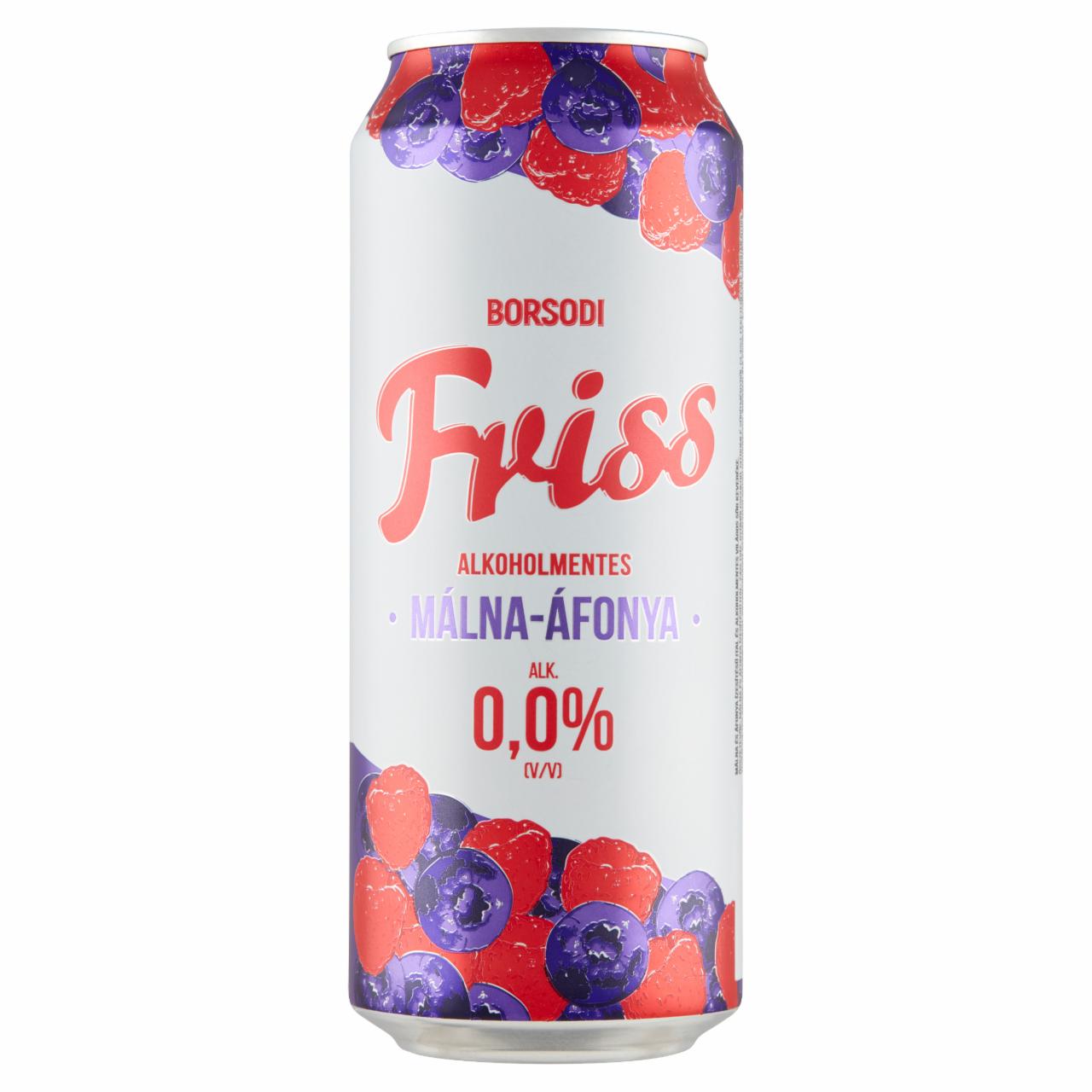 Photo - Borsodi Friss Raspberries and Blueberries Flavored Drink and Non-Alcoholic Beer Mixture 0,5 l