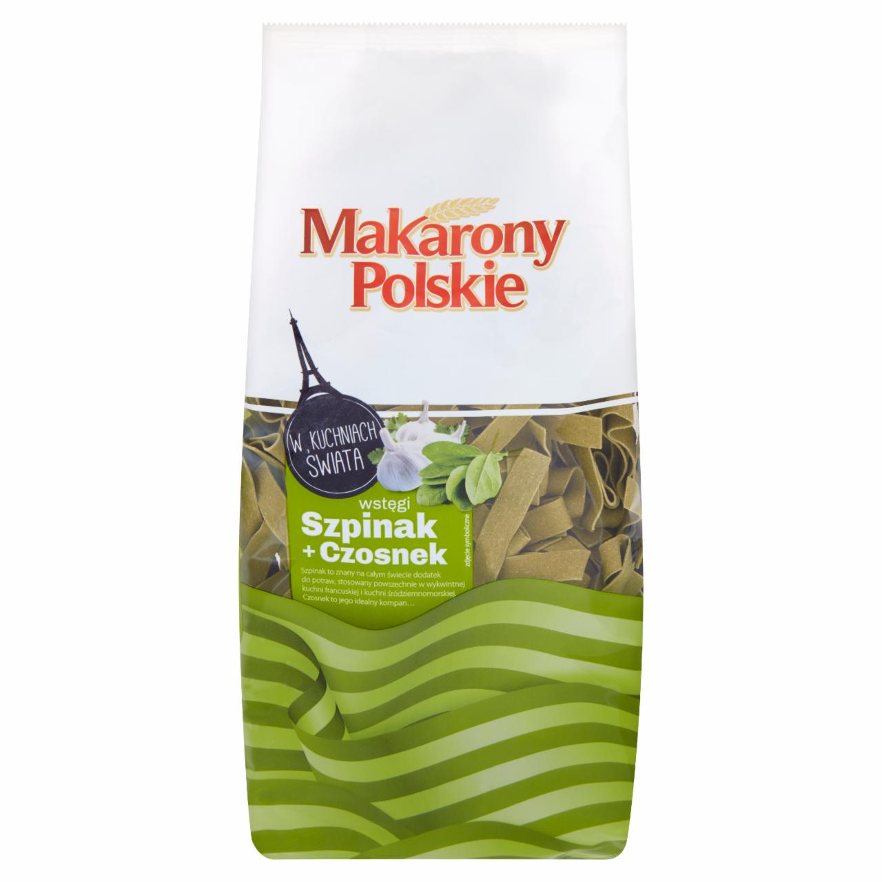 Photo - Makarony Polskie Fettuccine with Spinach and Garlic 400 g