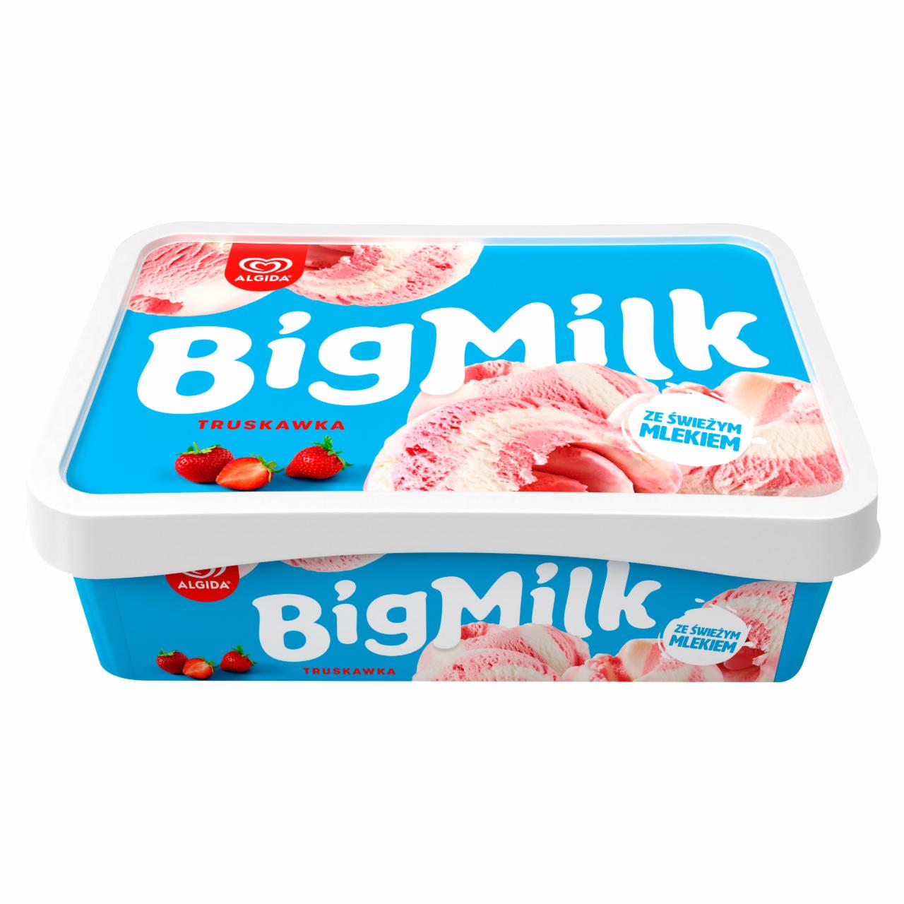 Photo - Big Milk Strawberry Ice Cream 900 ml