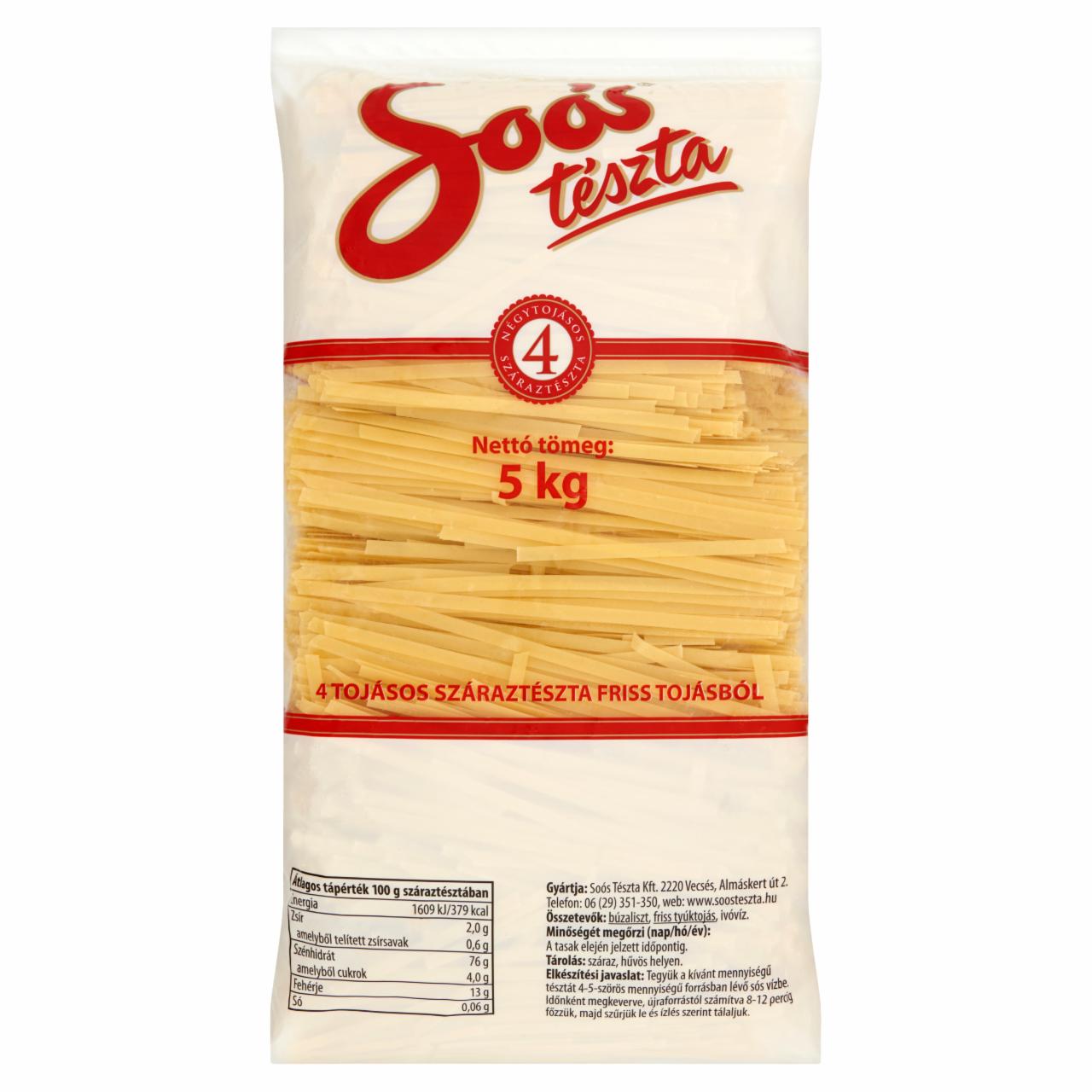 Photo - Soós Tagliatelle Dry Pasta with 4 Eggs 5 kg