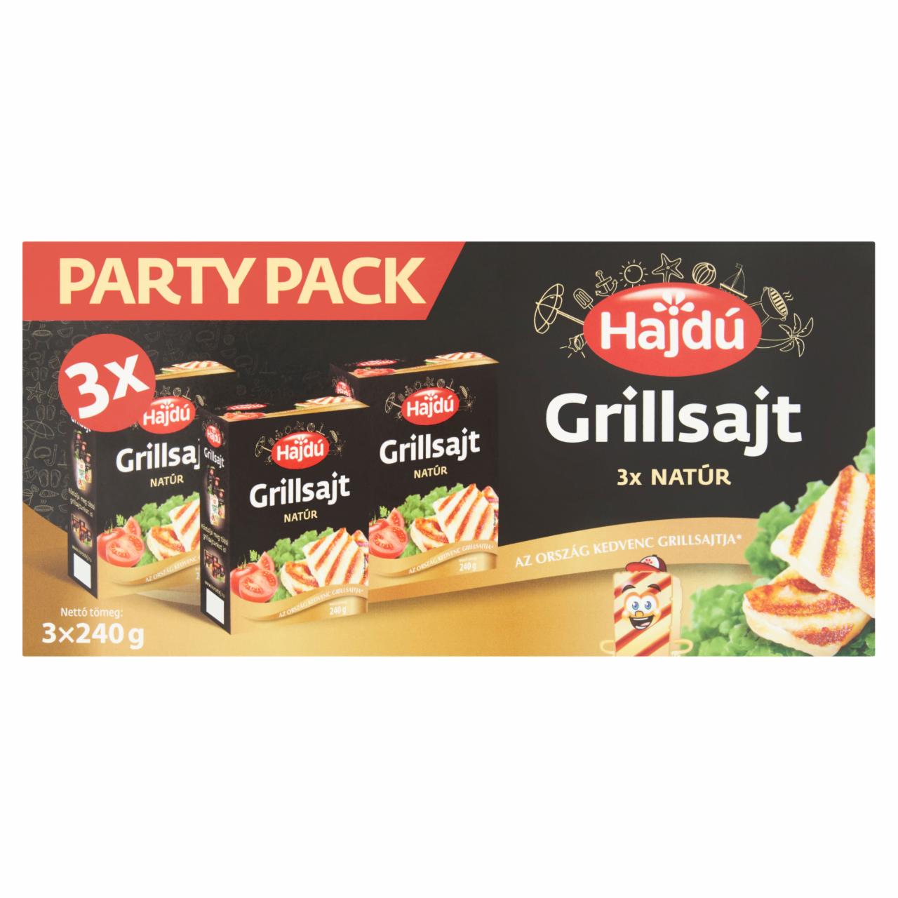 Photo - Hajdú Party Pack Unflavoured Grill Cheese 3 x 240 g