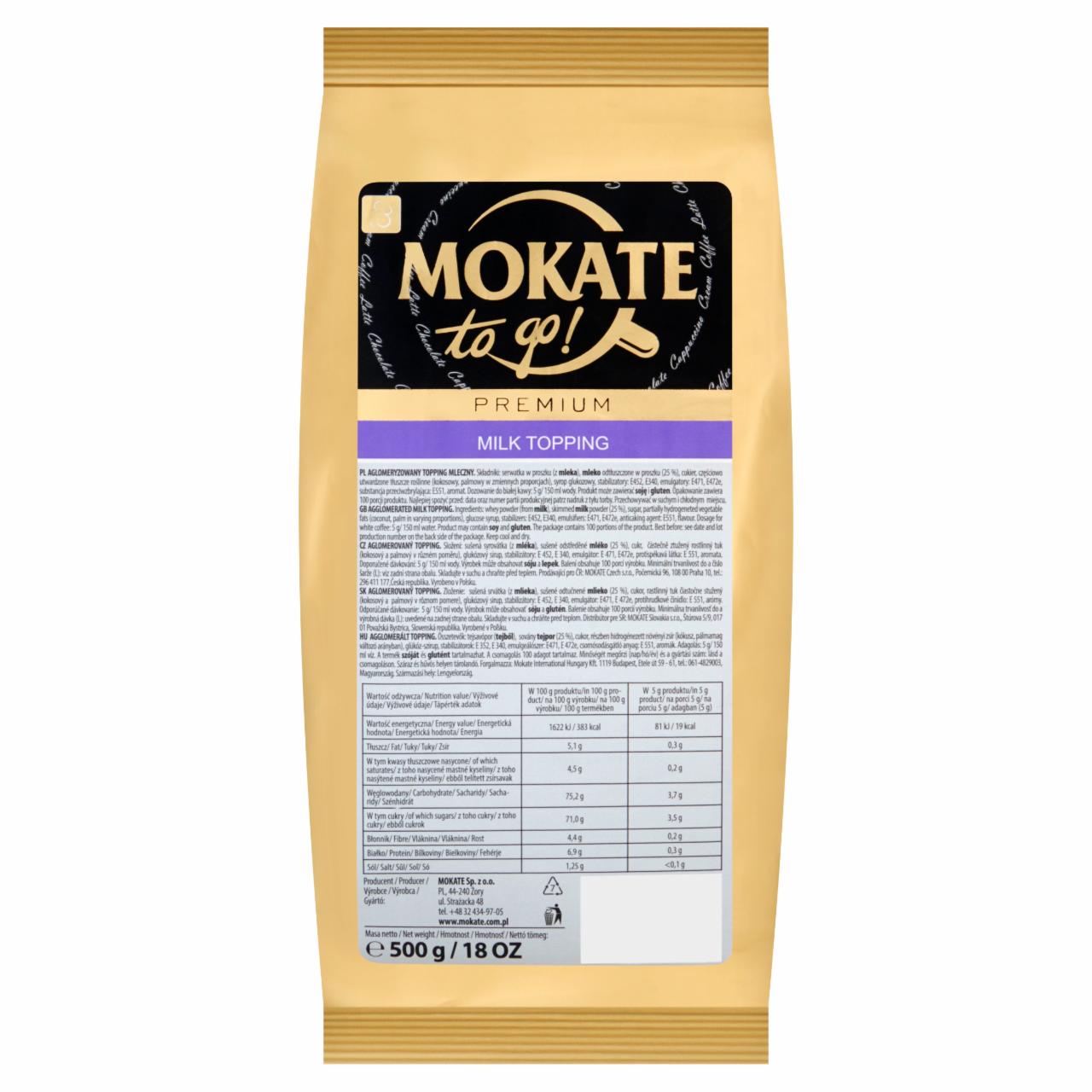 Photo - Mokate To Go! Premium Milk Topping 500 g