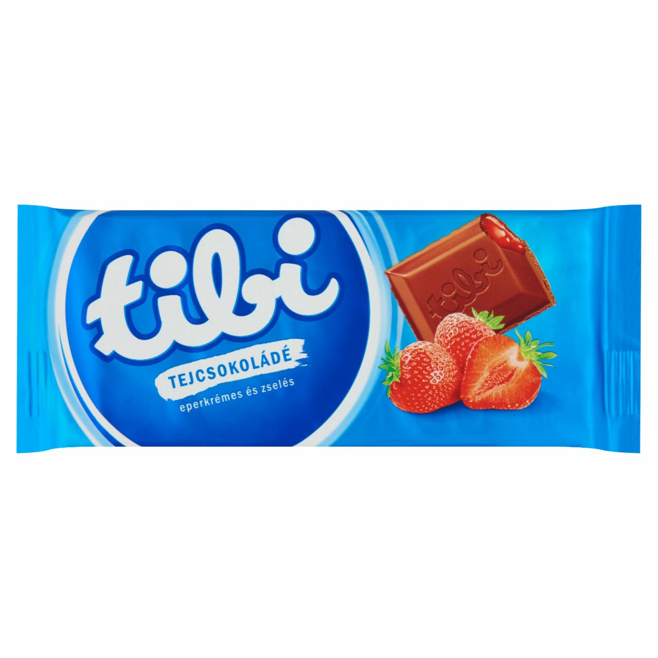 Photo - Tibi Milk Chocolate with Strawberry Cream and Jelly 90 g