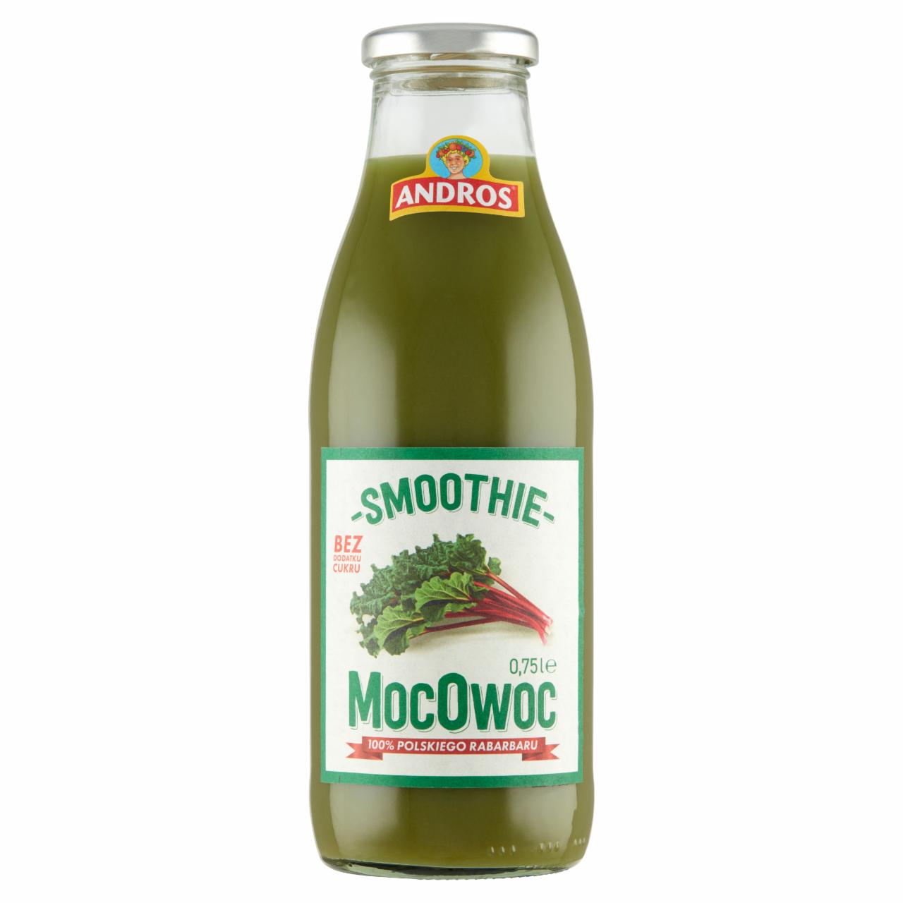Photo - Andros MocOwoc Rhubarb Smoothie 0.75 L
