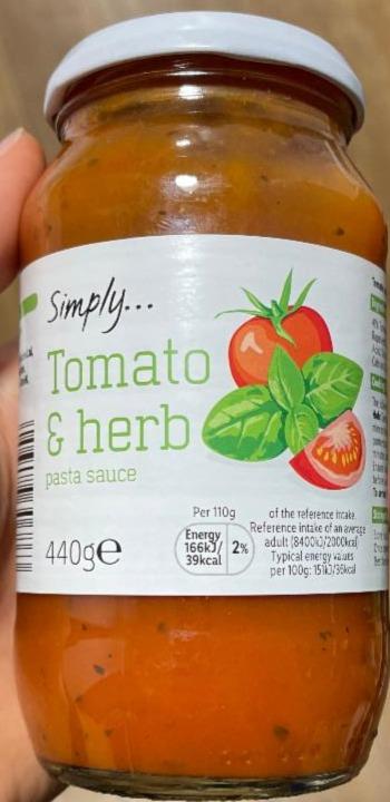 Photo - Tomato & Herb pasta sauce Simply