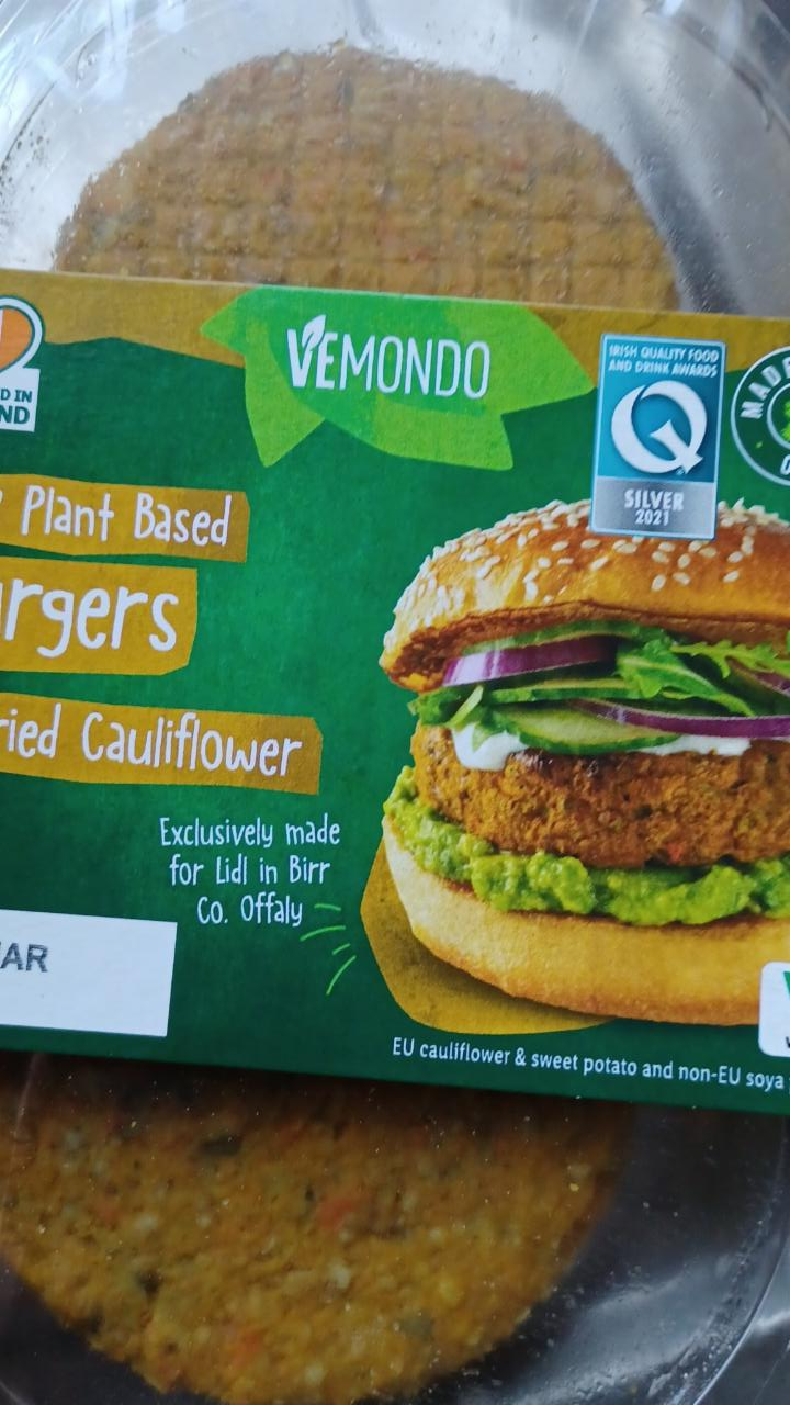 Photo - Plant Based Burgers Curried Cauliflower Vemondo