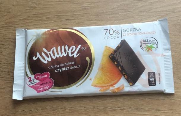 Photo - Wawel 70% Cocoa Orange Peel Dark Chocolate 100 g