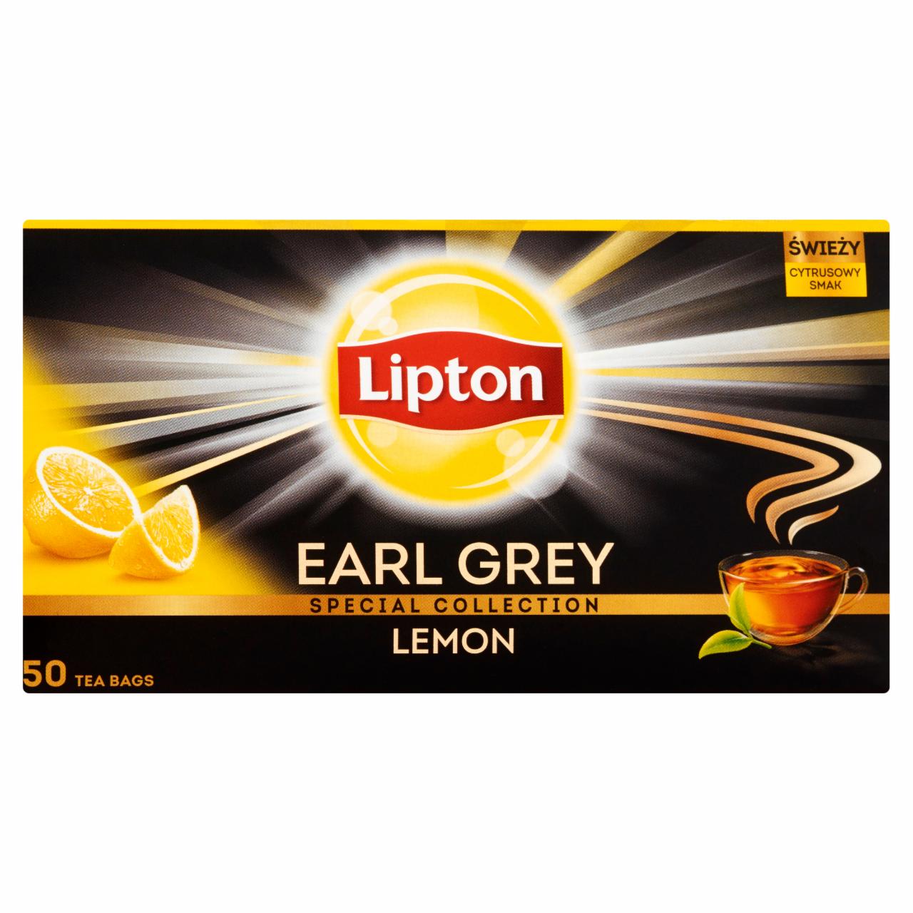 Photo - Lipton Earl Grey Lemon Black Tea 100 g (50 Tea Bags)