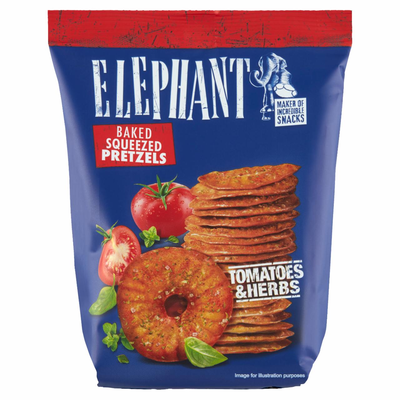 Photo - Elephant Squeezed Pretzels with Tomatoes and Herbs Seasoning 70 g