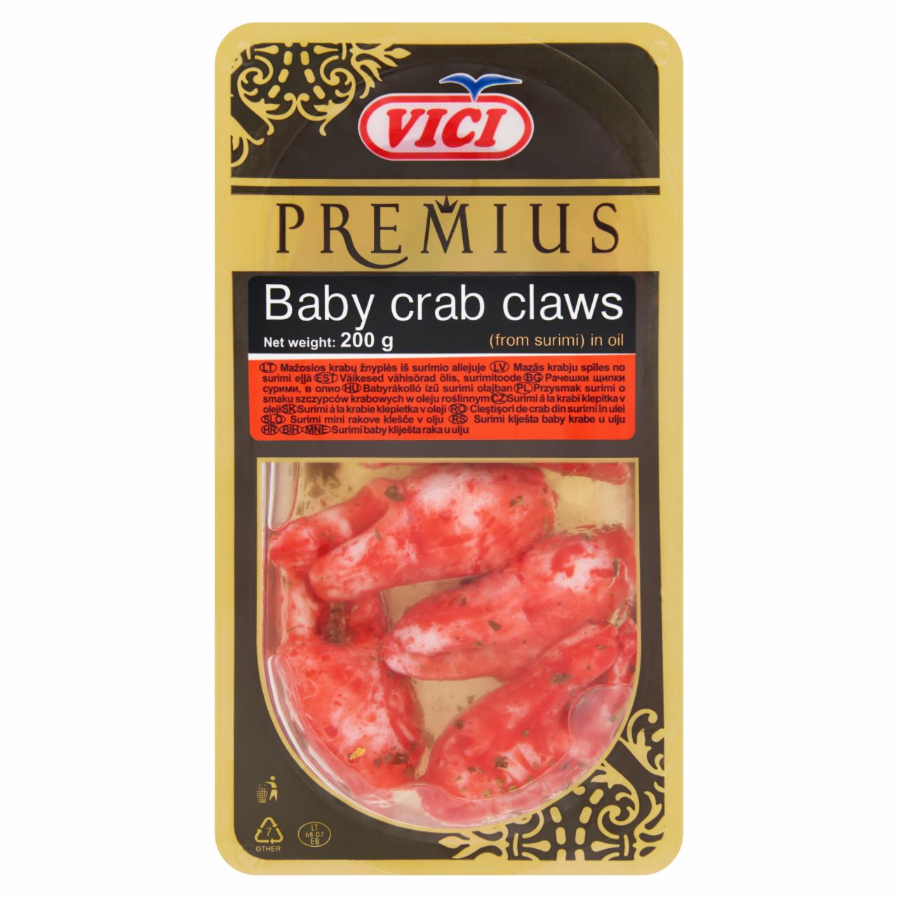 Photo - Vici Premius Baby Crab Claws from Surimi in Oil 200 g