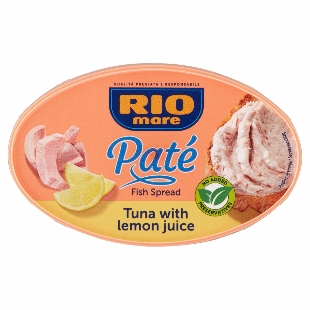 Photo - Rio Mare Paté Fish Spread Tuna with Lemon Juice 115 g