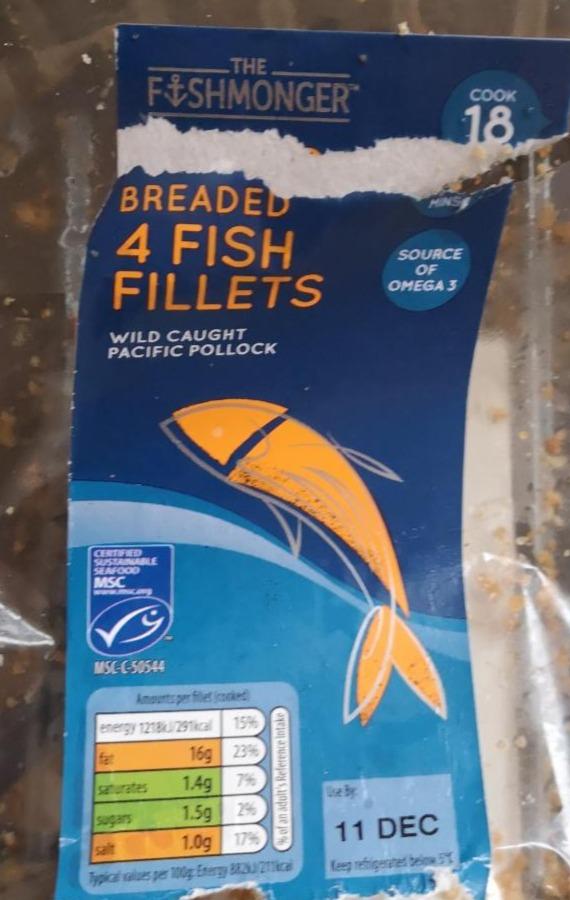 Photo - Breaded 4 Fish Fillets The Fishmonger