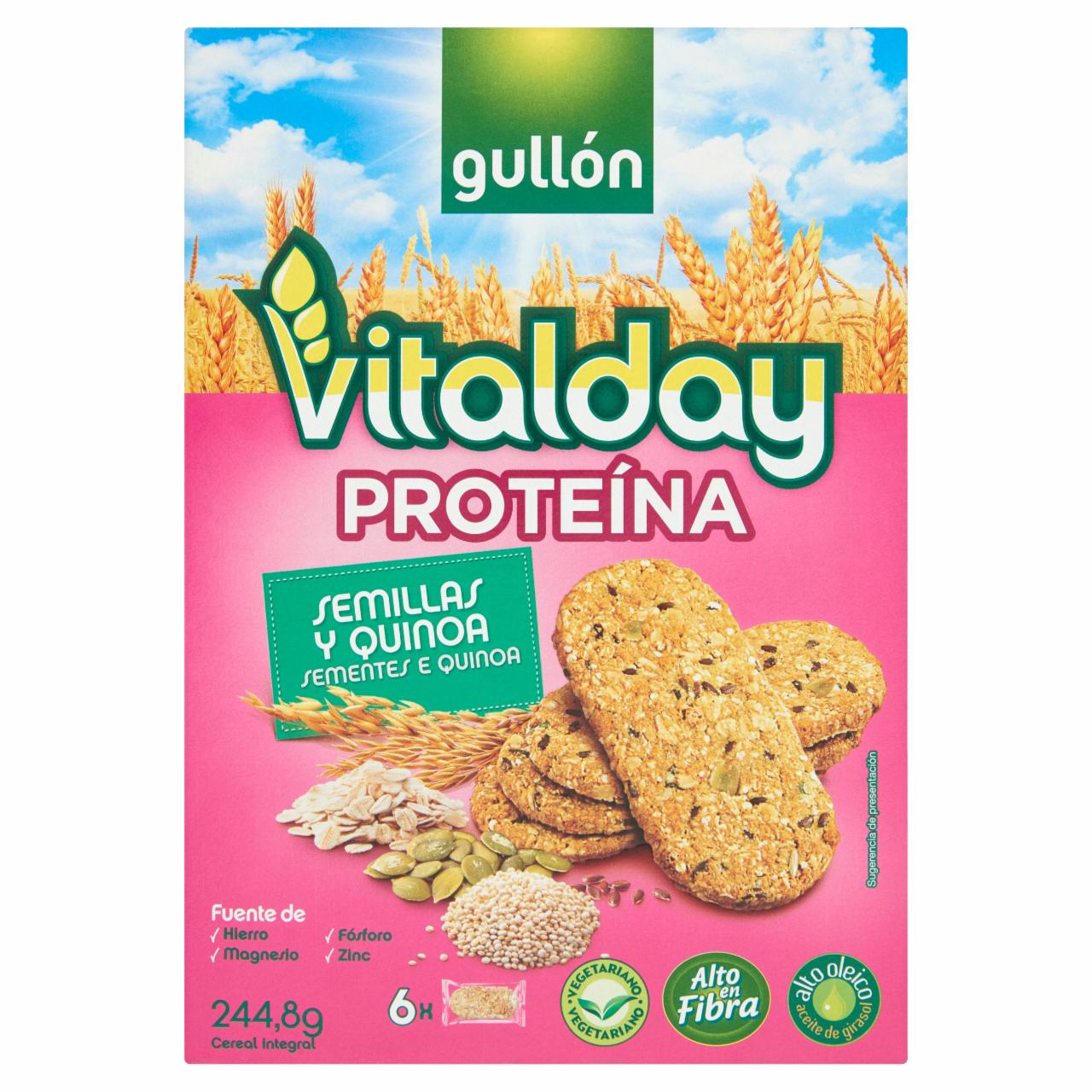Photo - Gullón Vitalday Protein Biscuits with Seeds and Quinoa 244,8 g