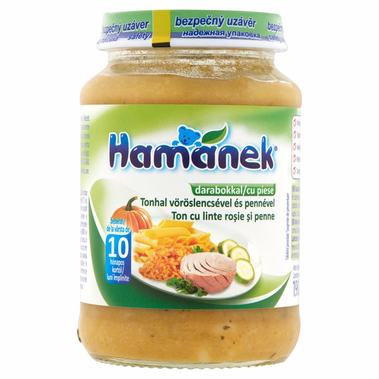Photo - Hamánek Tuna with Red Lens and Penne Baby Food 10+ Months 190 g