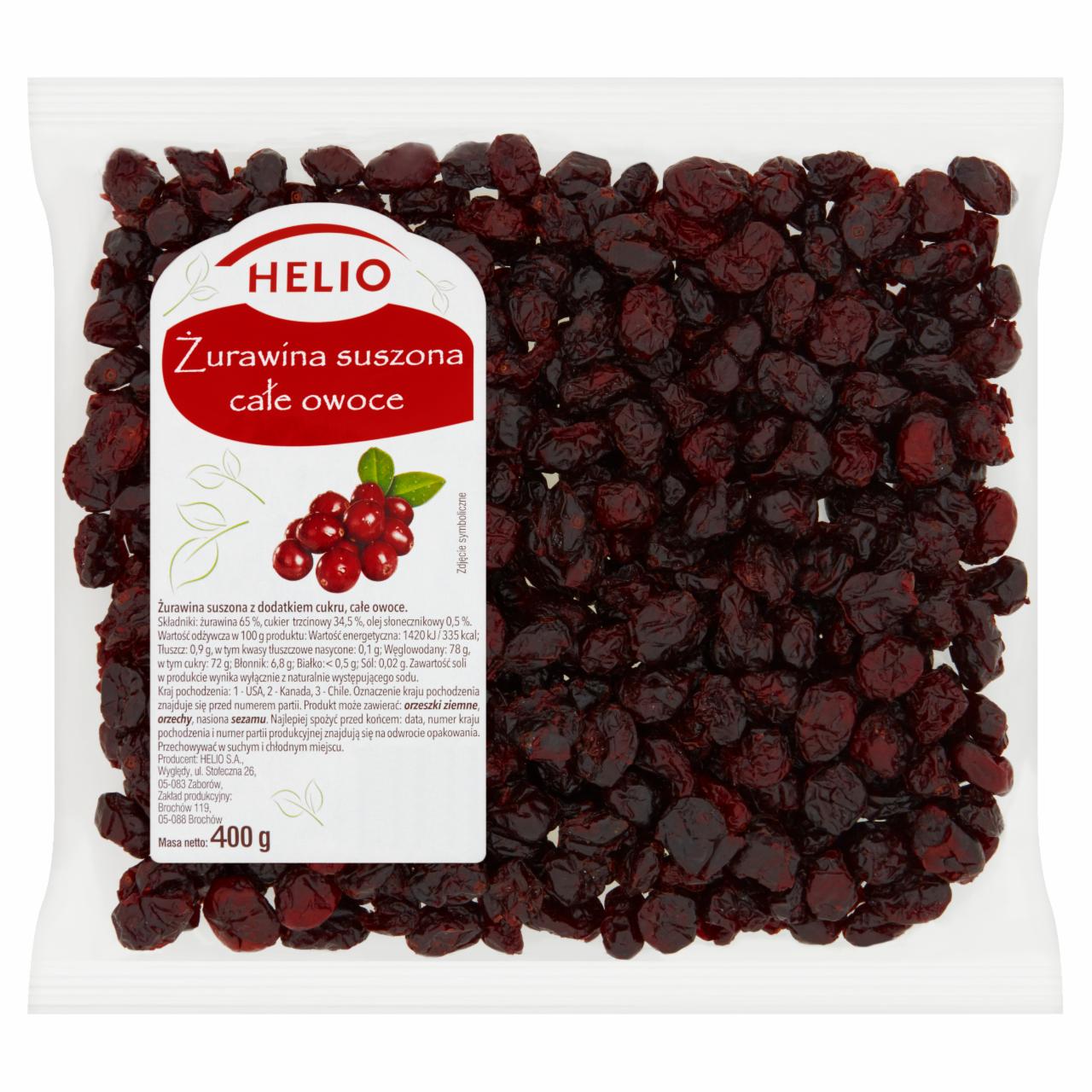 Photo - Helio Whole Dried Cranberry 400 g