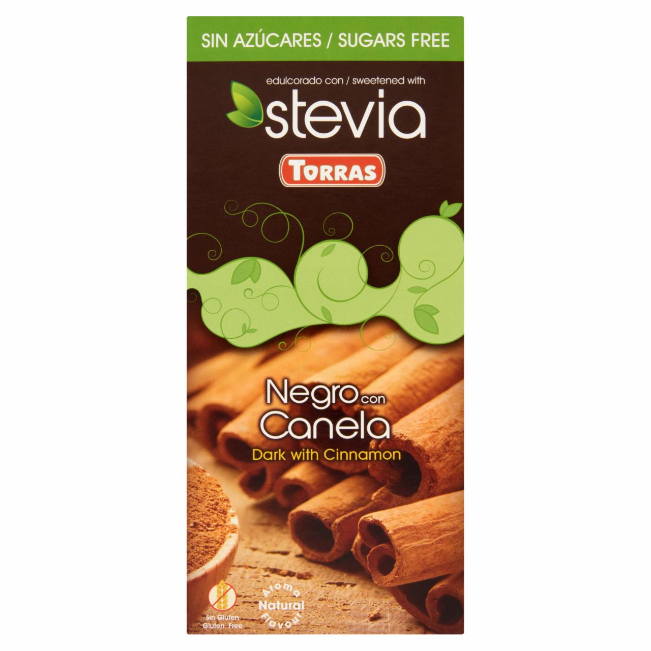 Photo - Torras Stevia Gluten-Free Dark Chocolate with Cinnamon and Sweeteners 125 g