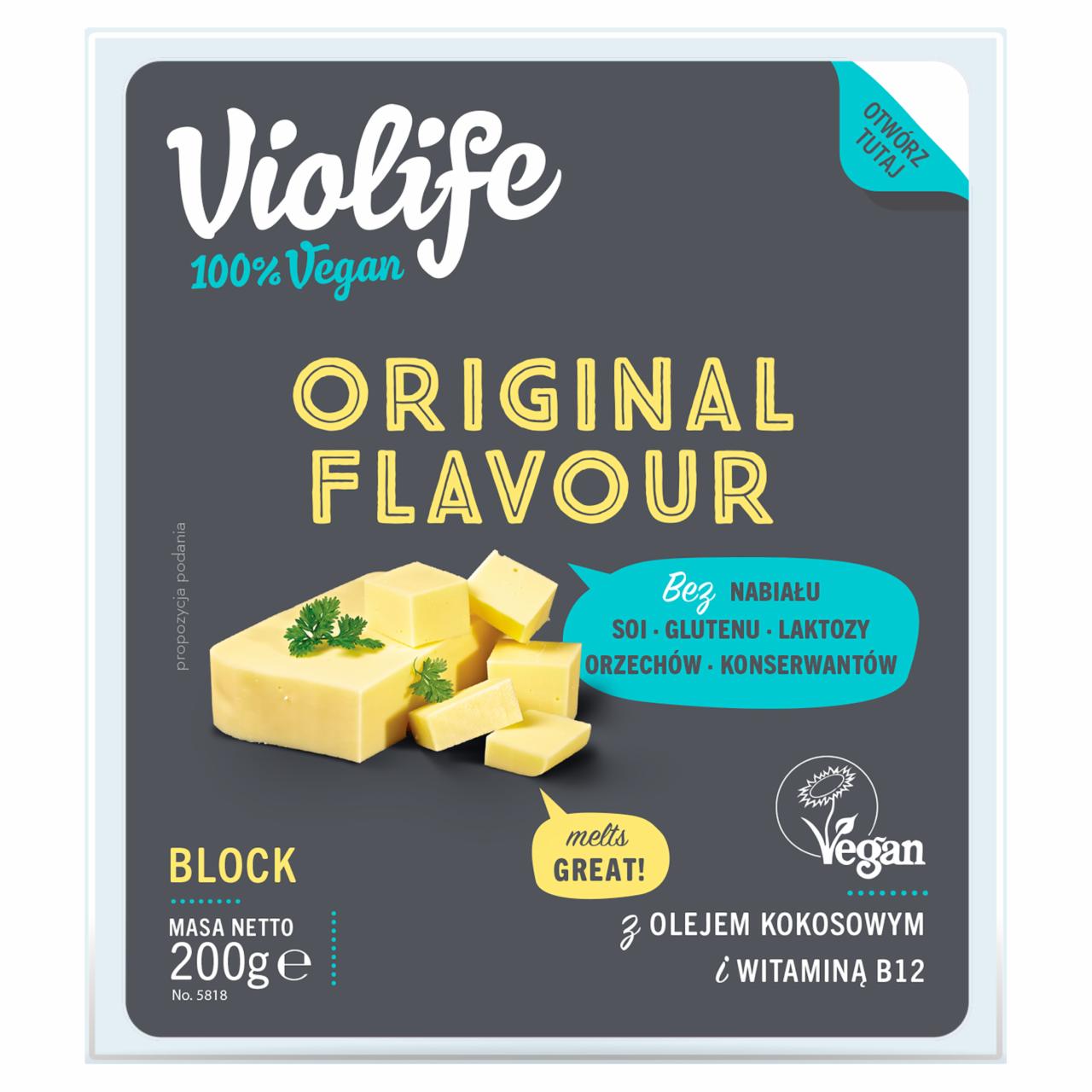 Photo - Violife Original Flavour Block Product Based on Coconut Oil 200 g