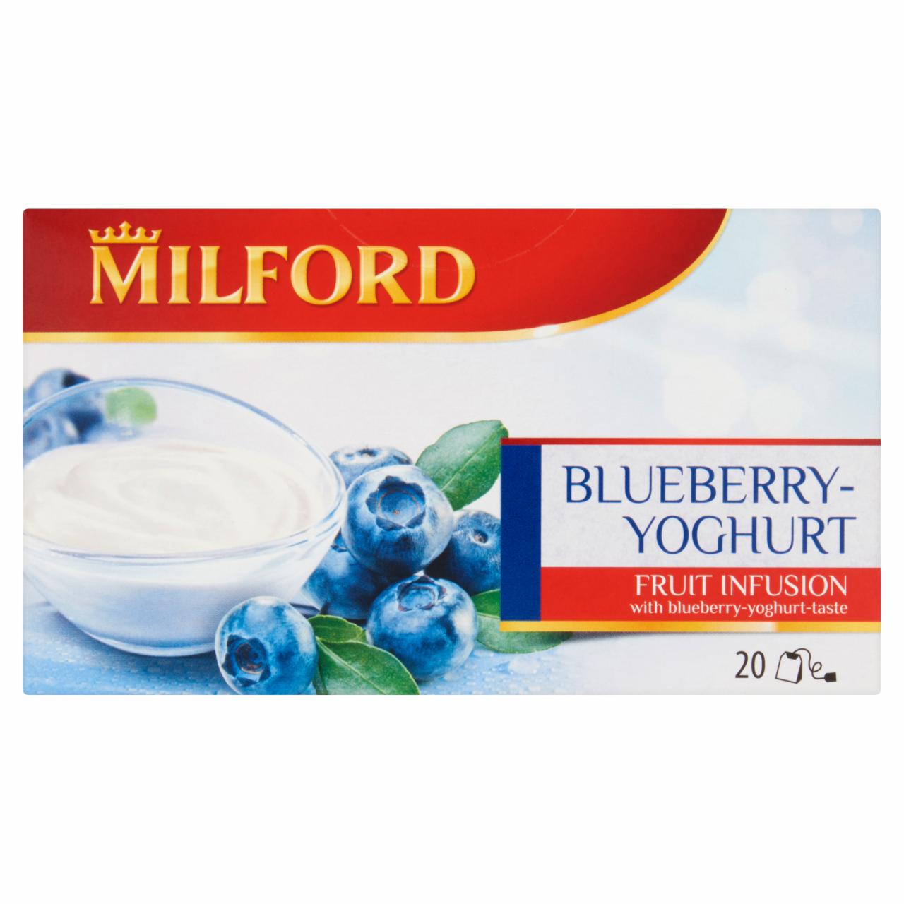 Photo - Milford Fruit Infusion Blueberry-Yoghurt Flavoured Fruit Tea 20 Tea Bags 50 g