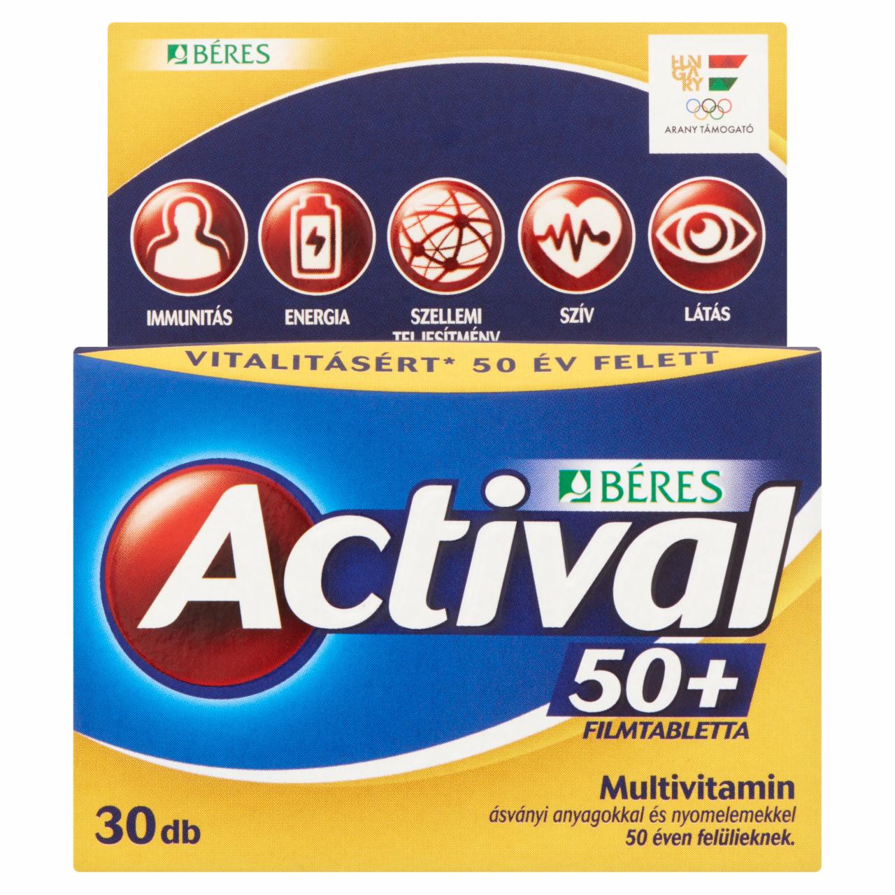 Photo - Béres Actival 50+ Multivitamin Retard Tablets 30 pcs 37,5 g