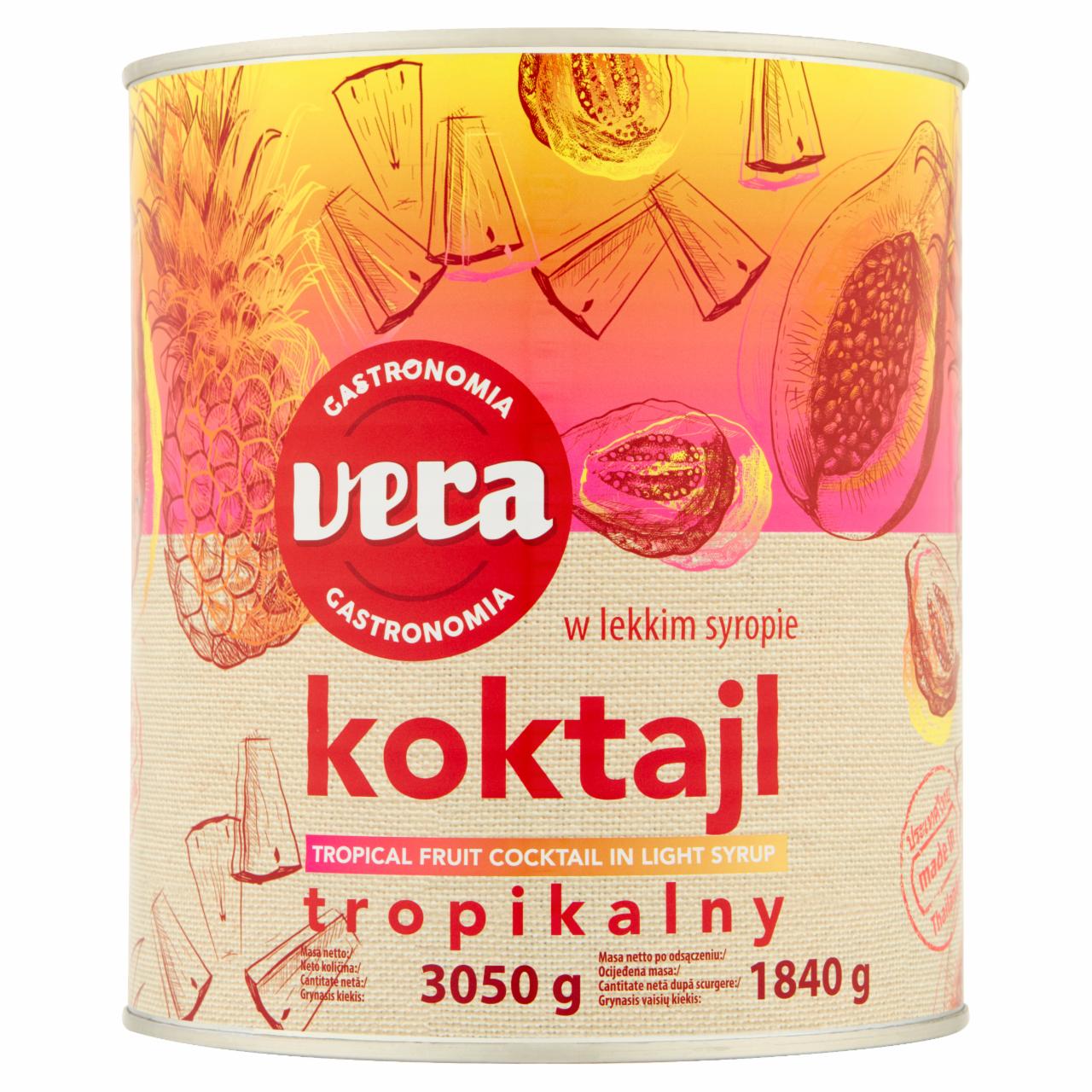 Photo - Vera Gastronomia Tropical Fruit Cocktail in Light Syrup 3050 g