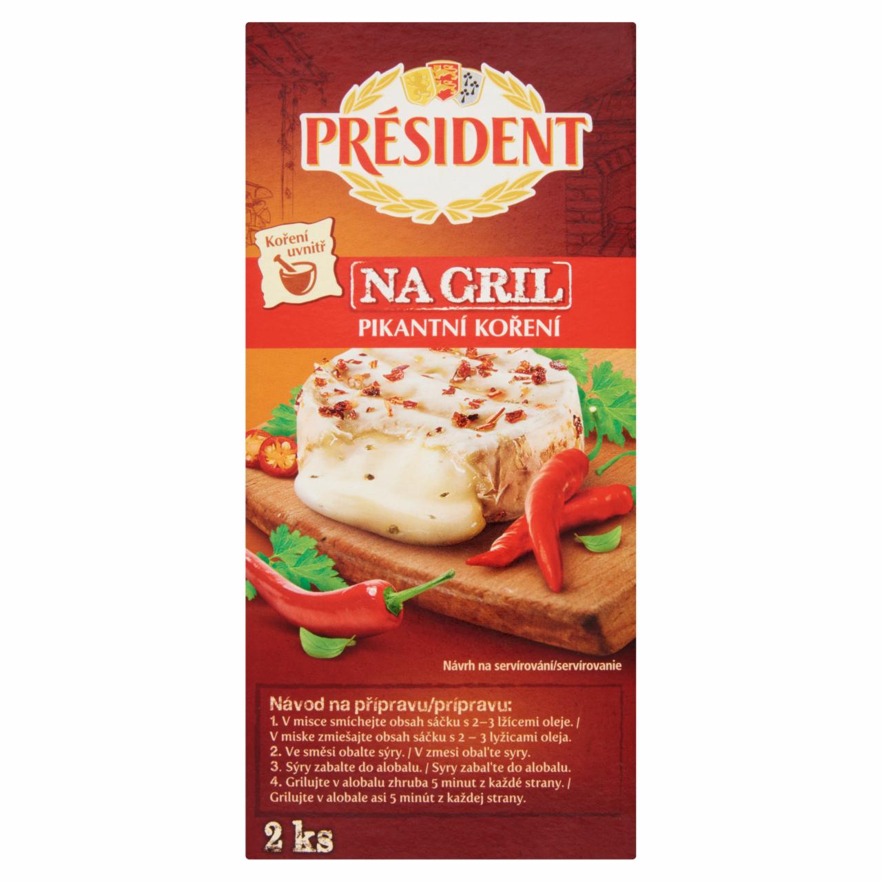 Photo - Président Grill Camembert Cheese 2 x 90 g + 5 g Spice Mix with Paprika