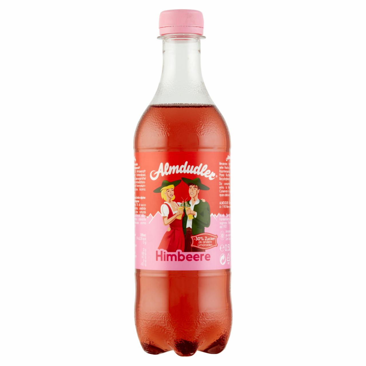 Photo - Almdudler Carbonated Soft Drink Made from Alpine Herbs with Raspberry 0,5 l