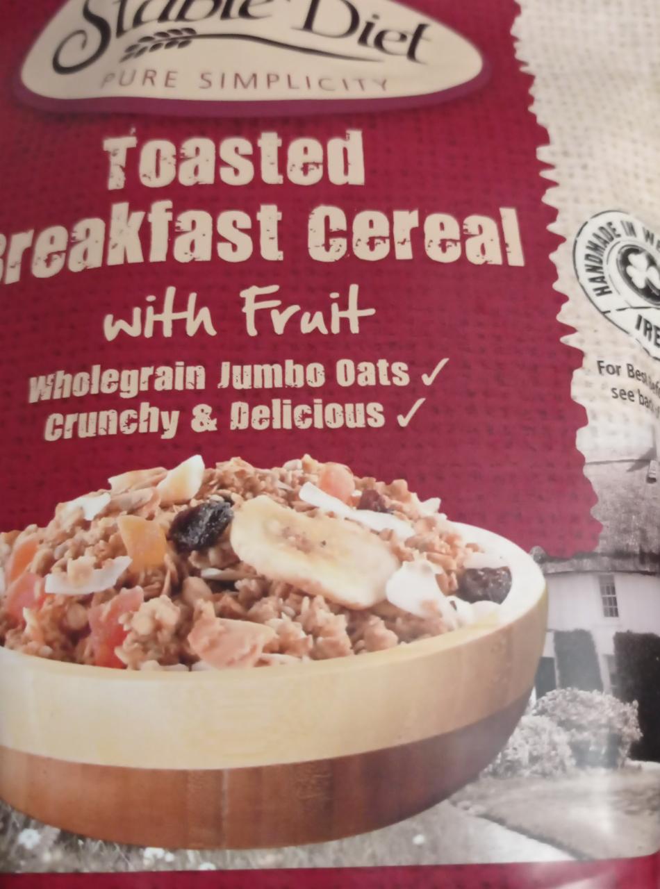 Photo - Toasted Breakfast Cereal with Fruit wholegrain jumbo oats Crunchy & Delicious Stable Diet