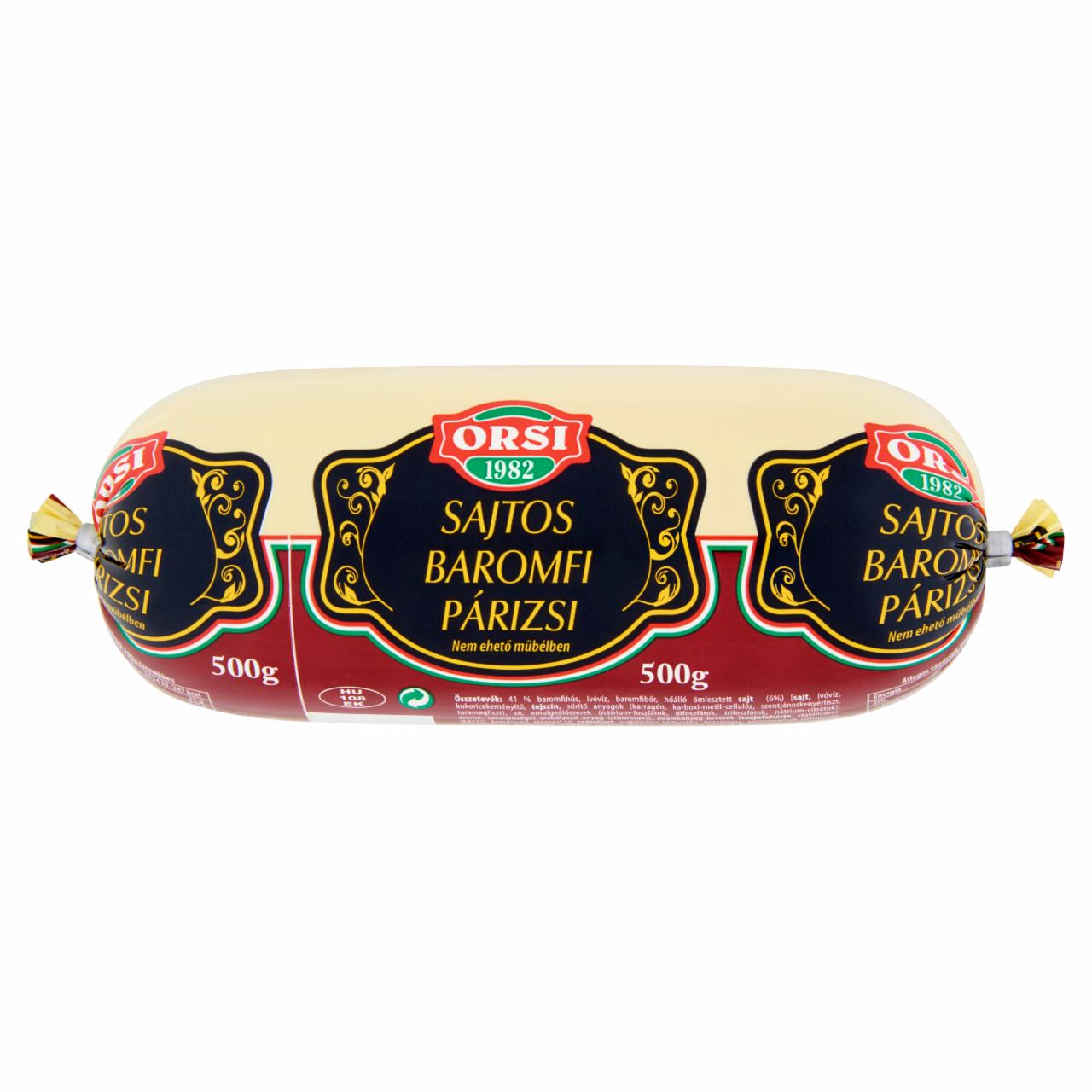 Photo - Orsi Poultry Bologna Sausage with Cheese 500 g