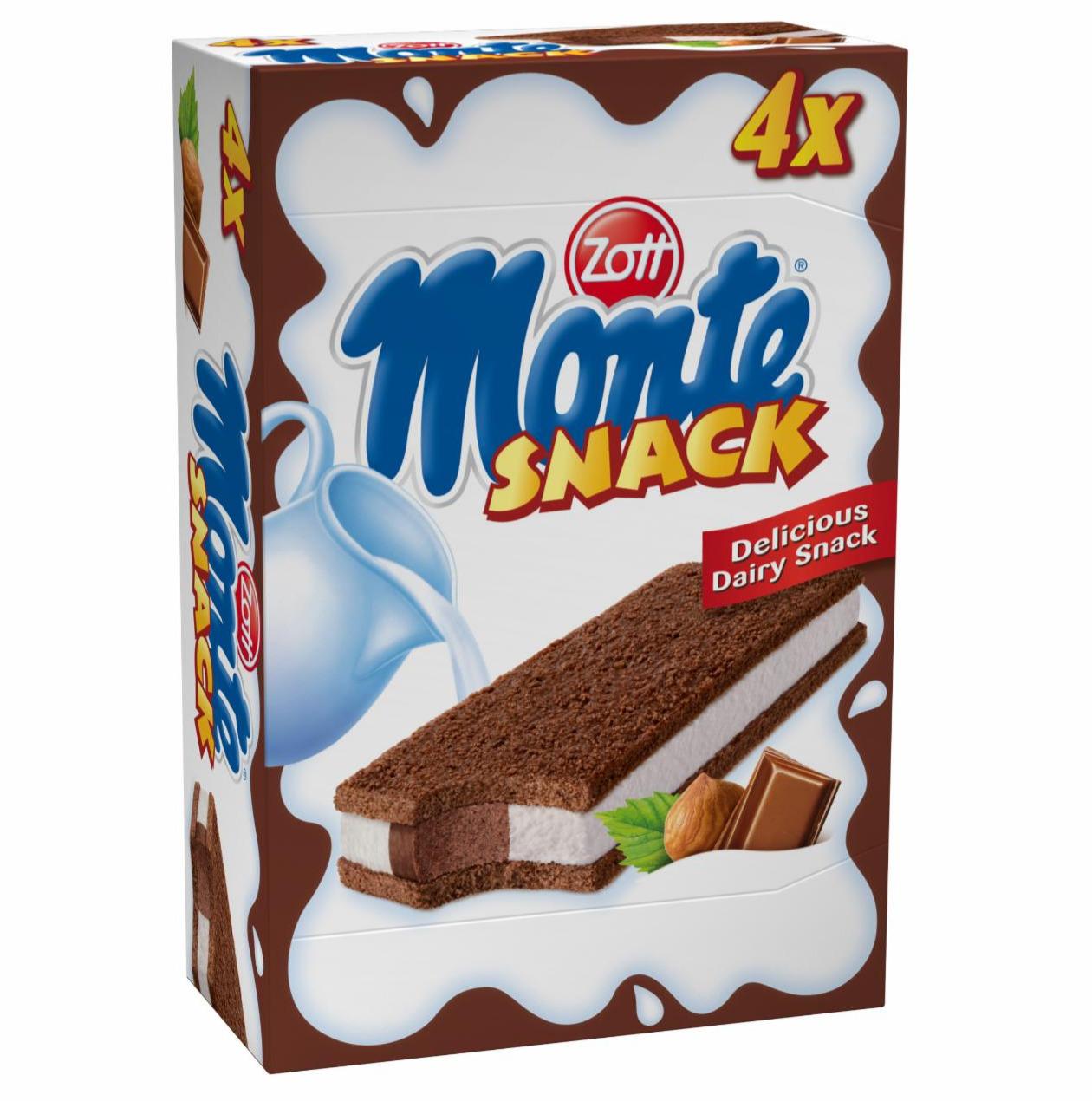 Photo - Zott Monte Snack Sponge Cake with Milk and Chocolate-Nut Cream 116 g (4 x 29 g)