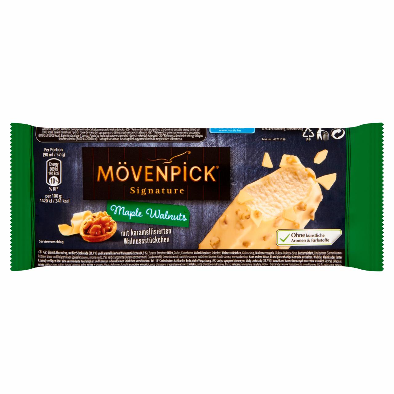 Photo - Mövenpick Ice Cream with Maple Syrup White Chocolate and Pieces of Walnuts 90 ml