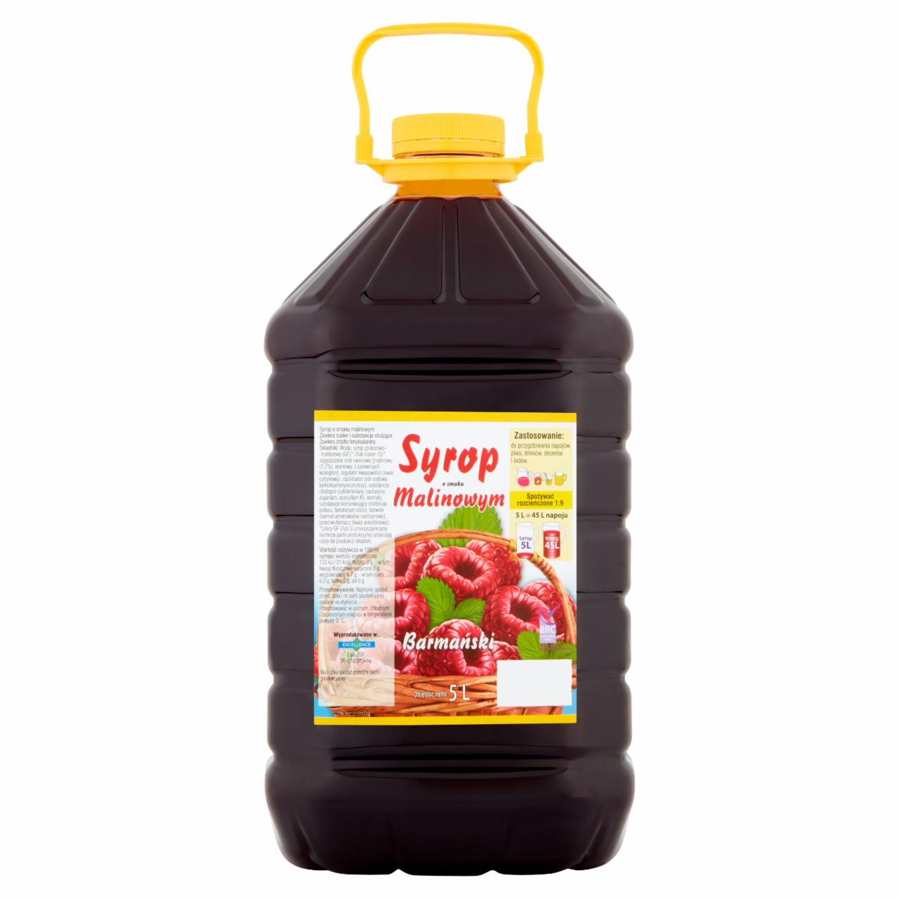 Photo - Raspberry Flavoured Syrup 5 L