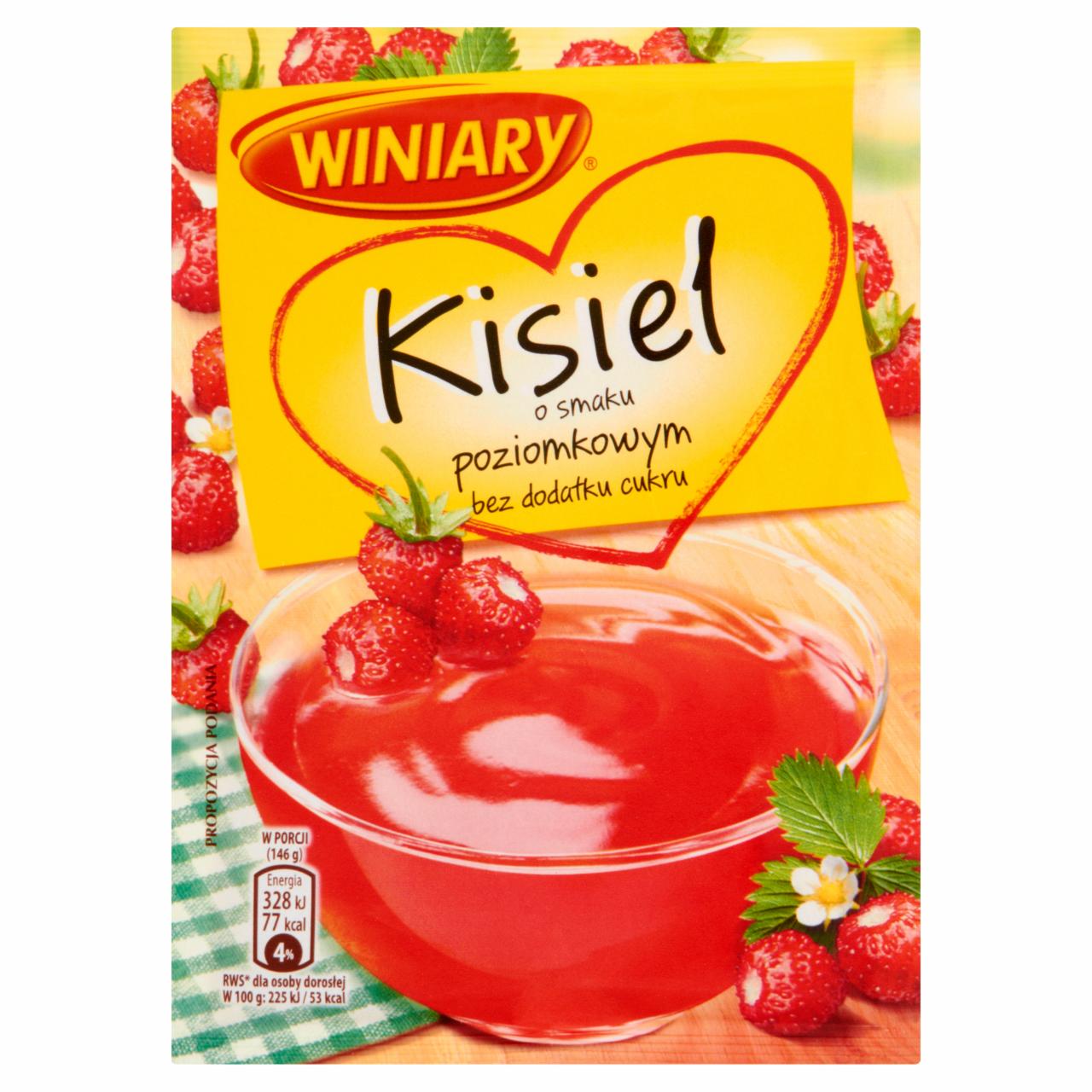 Photo - Winiary Wild Strawberry Flavoured Sugar Free Soft Jelly 36 g
