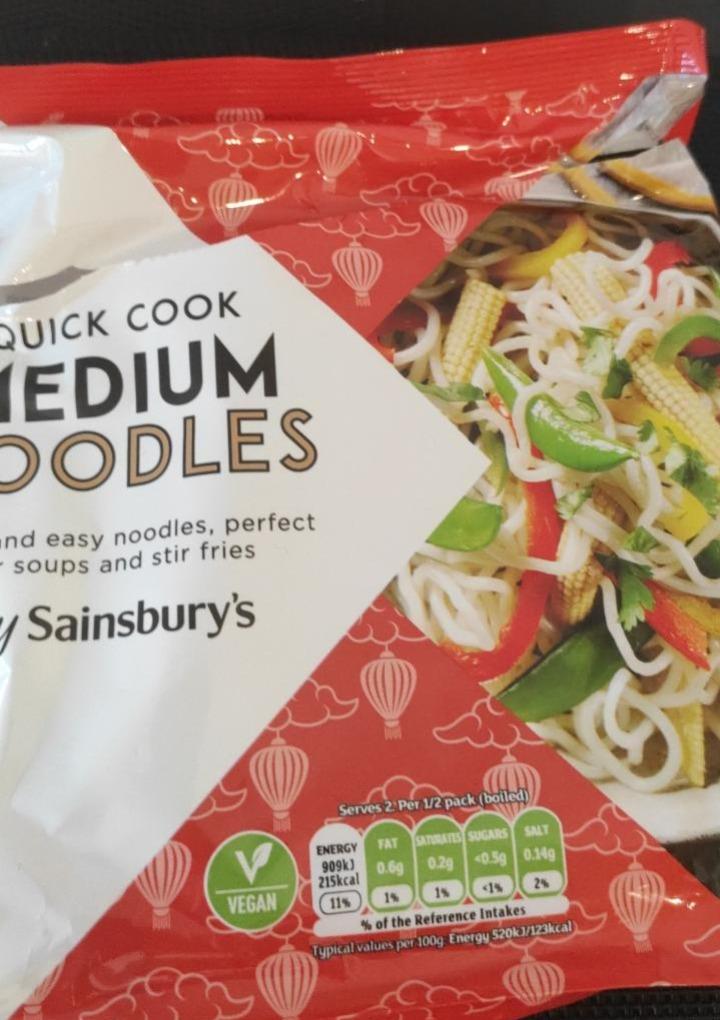 Photo - Quick Cook Medium Noodles by Sainsbury's