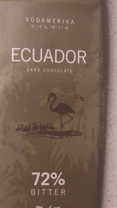 Photo - Ecuador dark chocolate 72% bitter Meybona